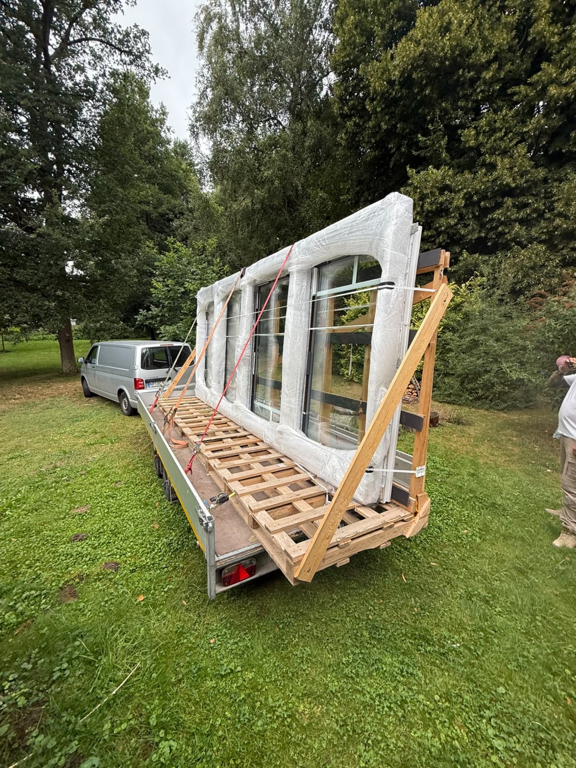 Transport eines großen Fensterelements